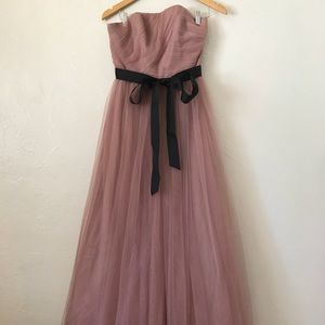Strapless Floor-Length Tulle Dress
